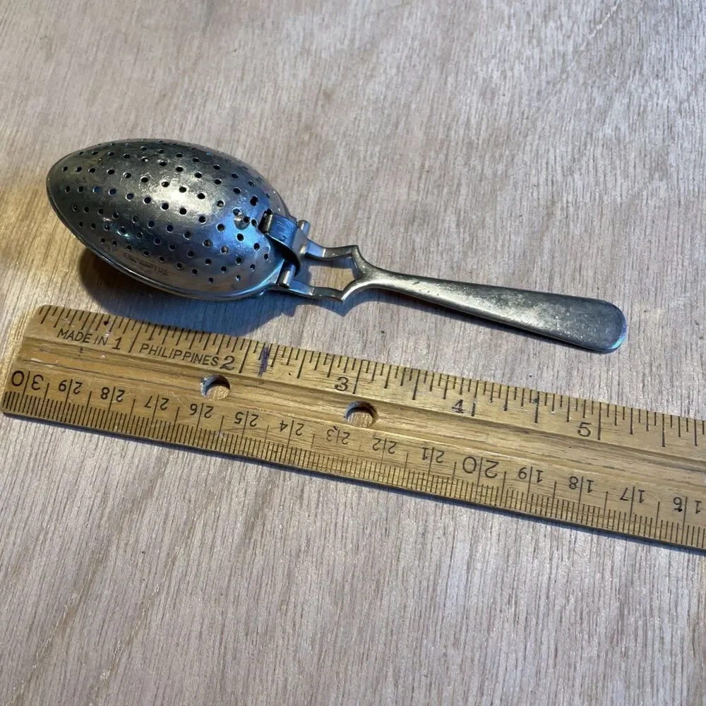 Hinged Tea Infuser Strainer Spoon for Loose Tea Made in England